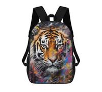 sinyumoney Mochila Escolar Infantil Tiger Walking in Paint Mochila Escolar Infantil De Moda Informal Mochilas De Viaje Con Estampado 3D Divertidas Y Geniales Bolsas Para Libros 17inch