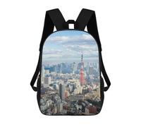 sinyumoney Mochila Escolar Infantil Tokyo Skyline with Tokyo Tower Mochila De Moda Para Adolescentes Mochila Informal Para Niño Y Niña Mochila Escolar Para Adolescentes Mochila Impresa En 3D 17inch