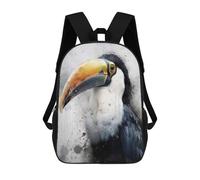 sinyumoney Mochila Escolar Infantil Toucan Beauty Watercolor Mochila Escolar Infantil De Moda Informal Mochilas De Viaje Con Estampado 3D Divertidas Y Geniales Bolsas Para Libros 17inch