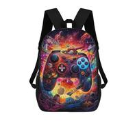 sinyumoney Mochila Escolar Infantil Vibrant Gaming Controller Artwork -107 Mochila Infantil Estampada Mochila De Viaje Para Niños Y Niñas Mochila Escolar 17inch