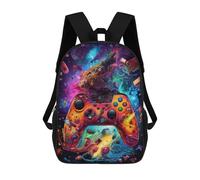 sinyumoney Mochila Escolar Infantil Vibrant Gaming Controller Artwork -57 Mochila Infantil Estampada Mochila De Viaje Para Niños Y Niñas Mochila Escolar 17inch