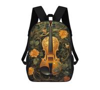 sinyumoney Mochila Escolar Infantil Violin Vintage Violinist Mochila De Moda Para Adolescentes Mochila Informal Para Niño Y Niña Mochila Escolar Para Adolescentes Mochila Impresa En 3D 17inch