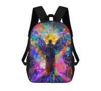 sinyumoney Mochila Escolar Infantil Vivid Abstract Angel Mochila Escolar Infantil De Moda Informal Mochilas De Viaje Con Estampado 3D Divertidas Y Geniales Bolsas Para Libros 17inch