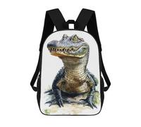 sinyumoney Mochila Escolar Infantil Watercolor Alligator Portrait Mochila De Moda Para Adolescentes Mochila Informal Para Niño Y Niña Mochila Escolar Para Adolescentes Mochila Impresa En 3D 17inch