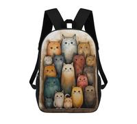 sinyumoney Mochila Escolar Infantil Watercolor Cat Family Mochila Escolar Infantil De Moda Informal Mochilas De Viaje Con Estampado 3D Divertidas Y Geniales Bolsas Para Libros 17inch