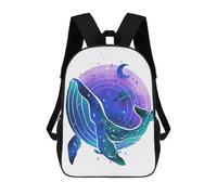 sinyumoney Mochila Escolar Infantil Whale Galaxy Watercolor Mochila Escolar Infantil De Moda Informal Mochilas De Viaje Con Estampado 3D Divertidas Y Geniales Bolsas Para Libros 17inch