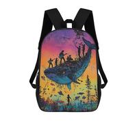 sinyumoney Mochila Escolar Infantil Whale Symphony Mochila De Moda Para Adolescentes Mochila Informal Para Niño Y Niña Mochila Escolar Para Adolescentes Mochila Impresa En 3D 17inch