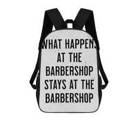 sinyumoney Mochila Escolar Infantil WHAT HAPPENS BARBERSHOP Mochila Escolar Infantil De Moda Informal Mochilas De Viaje Con Estampado 3D Divertidas Y Geniales Bolsas Para Libros 17inch