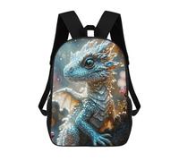 sinyumoney Mochila Escolar Infantil White Magical Baby Dragon Mochila De Moda Para Adolescentes Mochila Informal Para Niño Y Niña Mochila Escolar Para Adolescentes Mochila Impresa En 3D 17inch
