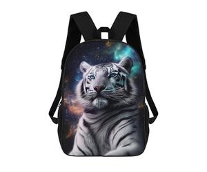 sinyumoney Mochila Escolar Infantil White Tiger Galaxy Animal Mochila Escolar Infantil De Moda Informal Mochilas De Viaje Con Estampado 3D Divertidas Y Geniales Bolsas Para Libros 17inch
