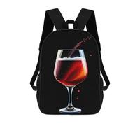 sinyumoney Mochila Escolar Infantil Wine Passion Empire Mochila Escolar Infantil De Moda Informal Mochilas De Viaje Con Estampado 3D Divertidas Y Geniales Bolsas Para Libros 17inch