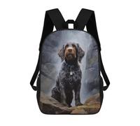 sinyumoney Mochila Escolar Infantil Wirehaired Pointing Griffo Mochila De Moda Para Adolescentes Mochila Informal Para Niño Y Niña Mochila Escolar Para Adolescentes Mochila Impresa En 3D 17inch