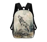 sinyumoney Mochila Escolar Infantil Wolf Call of The Wild Mochila Infantil Estampada Mochila De Viaje Para Niños Y Niñas Mochila Escolar 17inch