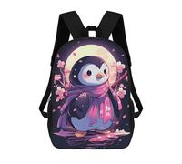 sinyumoney Mochila Escolar Japanese Penguin Impresa En 3D Para Libros, Mochilas De Moda, Mochilas De Gran Capacidad, Mochilas De Viaje Para Niños
