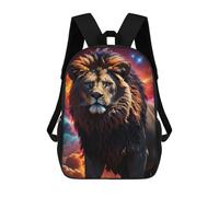 sinyumoney Mochila Escolar Lion Galaxy Fantasy Impresa En 3D Con Bolsillos Grandes Para Niños, Mochilas Infantiles, Bolsas Para Libros, Mochila Escolar Para Niños 17inch