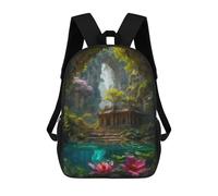 sinyumoney Mochila Escolar Magical Place Impresa En 3D Para Libros, Mochilas De Moda, Mochilas De Gran Capacidad, Mochilas De Viaje Para Niños
