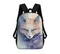 sinyumoney Mochila Escolar Mystical Kitsune Fox Mask Impresa En 3D Con Bolsillos Grandes Para Niños, Mochilas Infantiles, Bolsas Para Libros, Mochila Escolar Para Niños 17inch