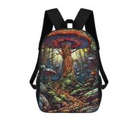 sinyumoney Mochila Escolar Mystical Mushroom Forest-5 Impresa En 3D Con Bolsillos Grandes Para Niños, Mochilas Infantiles, Bolsas Para Libros, Mochila Escolar Para Niños 17inch