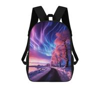 sinyumoney Mochila Escolar Northern Lights And Trees Impresa En 3D Con Bolsillos Grandes Para Niños, Mochilas Infantiles, Bolsas Para Libros, Mochila Escolar Para Niños 17inch