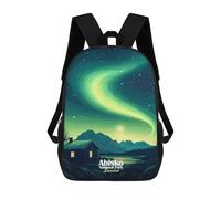 sinyumoney Mochila Escolar Northern Lights Landscape Impresa En 3D Con Bolsillos Grandes Para Niños, Mochilas Infantiles, Bolsas Para Libros, Mochila Escolar Para Niños 17inch