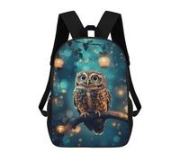 sinyumoney Mochila Escolar Owl in Enchanted Forest Impresa En 3D Con Bolsillos Grandes Para Niños, Mochilas Infantiles, Bolsas Para Libros, Mochila Escolar Para Niños 17inch