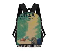 sinyumoney Mochila escolar para estudiantes Protea Flowers Mochila escolar para niños, mochila escolar 3D impresa a la moda mochila de viaje para niños, Oslo Grand Prix Gardermoen Airfield 1950, 17"