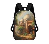 sinyumoney Mochila escolar para estudiantes Protea Flowers Mochila escolar para niños, mochila escolar 3D impresa a la moda mochila de viaje para niños, Agra Charm India, 17"