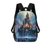 Sinyumoney - Mochila escolar para niñas, impermeable, informal, ligera, para niños o niñas, Fantasy Spooky Castle, 17"