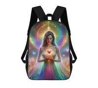 Sinyumoney - Mochila escolar para niñas, impermeable, informal, ligera, para niños o niñas, Guía del corazón, 17"