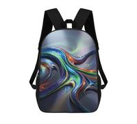sinyumoney Mochila Escolar Para Niños 17inch Impresa En 3D Abstract Colorful Mosaic Waves Mochila Deportiva Para Niños Y Niñas Mochila De Moda