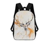 sinyumoney Mochila Escolar Para Niños 17inch Impresa En 3D Abstract Deer Painting Artwork-1 Mochila Deportiva Para Niños Y Niñas Mochila De Moda