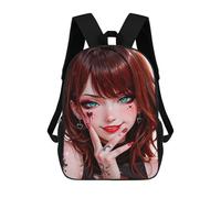 sinyumoney Mochila Escolar Para Niños 17inch Impresa En 3D Anime Girl with Heart Details Mochila Deportiva Para Niños Y Niñas Mochila De Moda