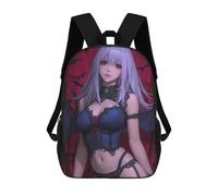 sinyumoney Mochila Escolar Para Niños 17inch Impresa En 3D Anime Vampire Girl Gaming Mochila Deportiva Para Niños Y Niñas Mochila De Moda