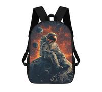 sinyumoney Mochila Escolar Para Niños 17inch Impresa En 3D Astronaut on The Moon-2 Mochila Deportiva Para Niños Y Niñas Mochila De Moda