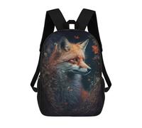 sinyumoney Mochila Escolar Para Niños 17inch Impresa En 3D Autumn Fox Portrait Mochila Deportiva Para Niños Y Niñas Mochila De Moda