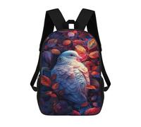 sinyumoney Mochila Escolar Para Niños 17inch Impresa En 3D Autumn Leaf Pigeon Artwork Mochila Deportiva Para Niños Y Niñas Mochila De Moda