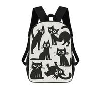 sinyumoney Mochila Escolar Para Niños 17inch Impresa En 3D Black Cats Illustration Mochila Deportiva Para Niños Y Niñas Mochila De Moda