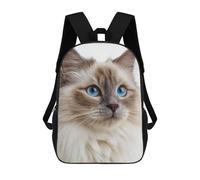 sinyumoney Mochila Escolar Para Niños 17inch Impresa En 3D Blue Eyes White Cat Mochila Deportiva Para Niños Y Niñas Mochila De Moda