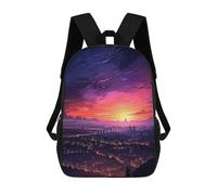 sinyumoney Mochila Escolar Para Niños 17inch Impresa En 3D Cityscape Sunset Skyline Mochila Deportiva Para Niños Y Niñas Mochila De Moda