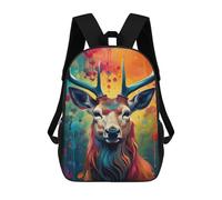 sinyumoney Mochila Escolar Para Niños 17inch Impresa En 3D Colorful Deer Art Print Mochila Deportiva Para Niños Y Niñas Mochila De Moda