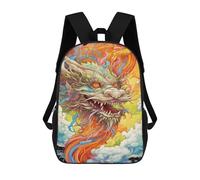 sinyumoney Mochila Escolar Para Niños 17inch Impresa En 3D Colorful Dragon Illustration-8 Mochila Deportiva Para Niños Y Niñas Mochila De Moda