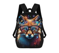 sinyumoney Mochila Escolar Para Niños 17inch Impresa En 3D Colorful Fox Art Print-1 Mochila Deportiva Para Niños Y Niñas Mochila De Moda