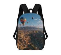 sinyumoney Mochila Escolar Para Niños 17inch Impresa En 3D Colorful Hot Air Balloons in Cappadocia Mochila Deportiva Para Niños Y Niñas Mochila De Moda