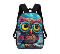 sinyumoney Mochila Escolar Para Niños 17inch Impresa En 3D Colorful Owl Illustration Mochila Deportiva Para Niños Y Niñas Mochila De Moda