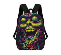 sinyumoney Mochila Escolar Para Niños 17inch Impresa En 3D Colorful Skull Art Print-6 Mochila Deportiva Para Niños Y Niñas Mochila De Moda