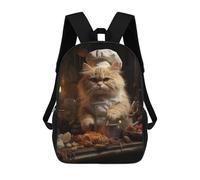 sinyumoney Mochila Escolar Para Niños 17inch Impresa En 3D Cooking Cat Kitchen Mochila Deportiva Para Niños Y Niñas Mochila De Moda