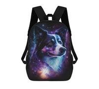 sinyumoney Mochila Escolar Para Niños 17inch Impresa En 3D Cosmic Canine Canvas Print-3 Mochila Deportiva Para Niños Y Niñas Mochila De Moda