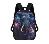 sinyumoney Mochila Escolar Para Niños 17inch Impresa En 3D Cosmic Elephant Art Print-2 Mochila Deportiva Para Niños Y Niñas Mochila De Moda