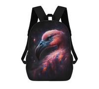 sinyumoney Mochila Escolar Para Niños 17inch Impresa En 3D Cosmic Flamingo Portrait Mochila Deportiva Para Niños Y Niñas Mochila De Moda