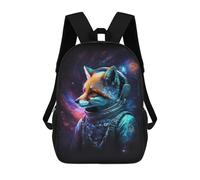 sinyumoney Mochila Escolar Para Niños 17inch Impresa En 3D Cosmic Fox Astronaut Art Print-7 Mochila Deportiva Para Niños Y Niñas Mochila De Moda